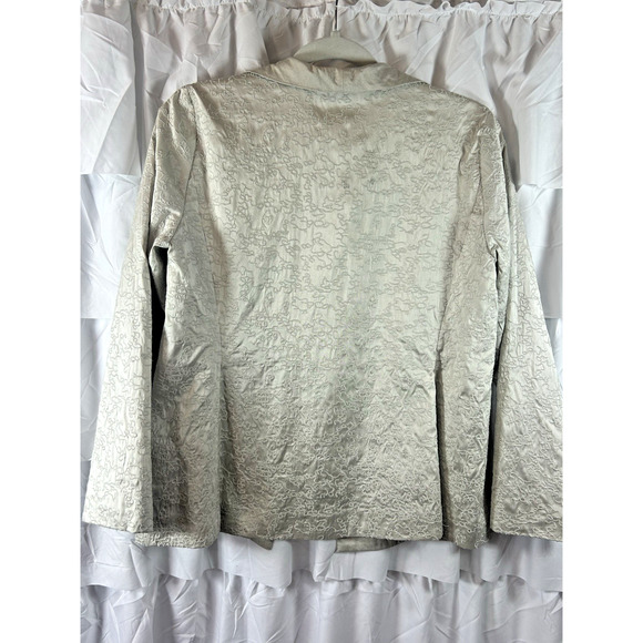 Eileen Fisher Blazer Small 100% silk cream Lightweight Jacket Quiet Luxury - Picture 5 of 6